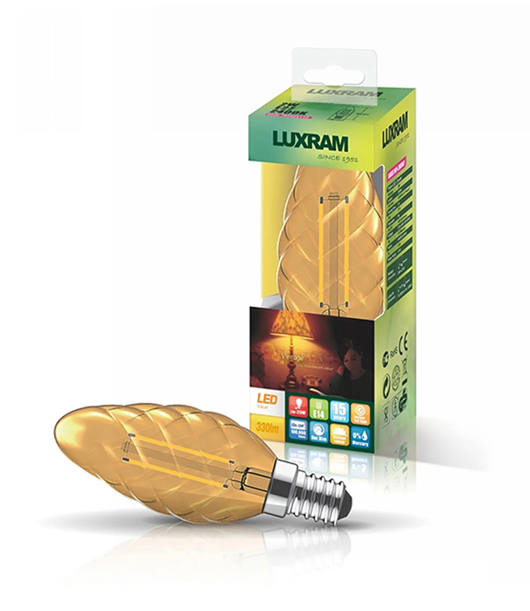 Value Vintage LED Lamps Luxram Decorative Candle